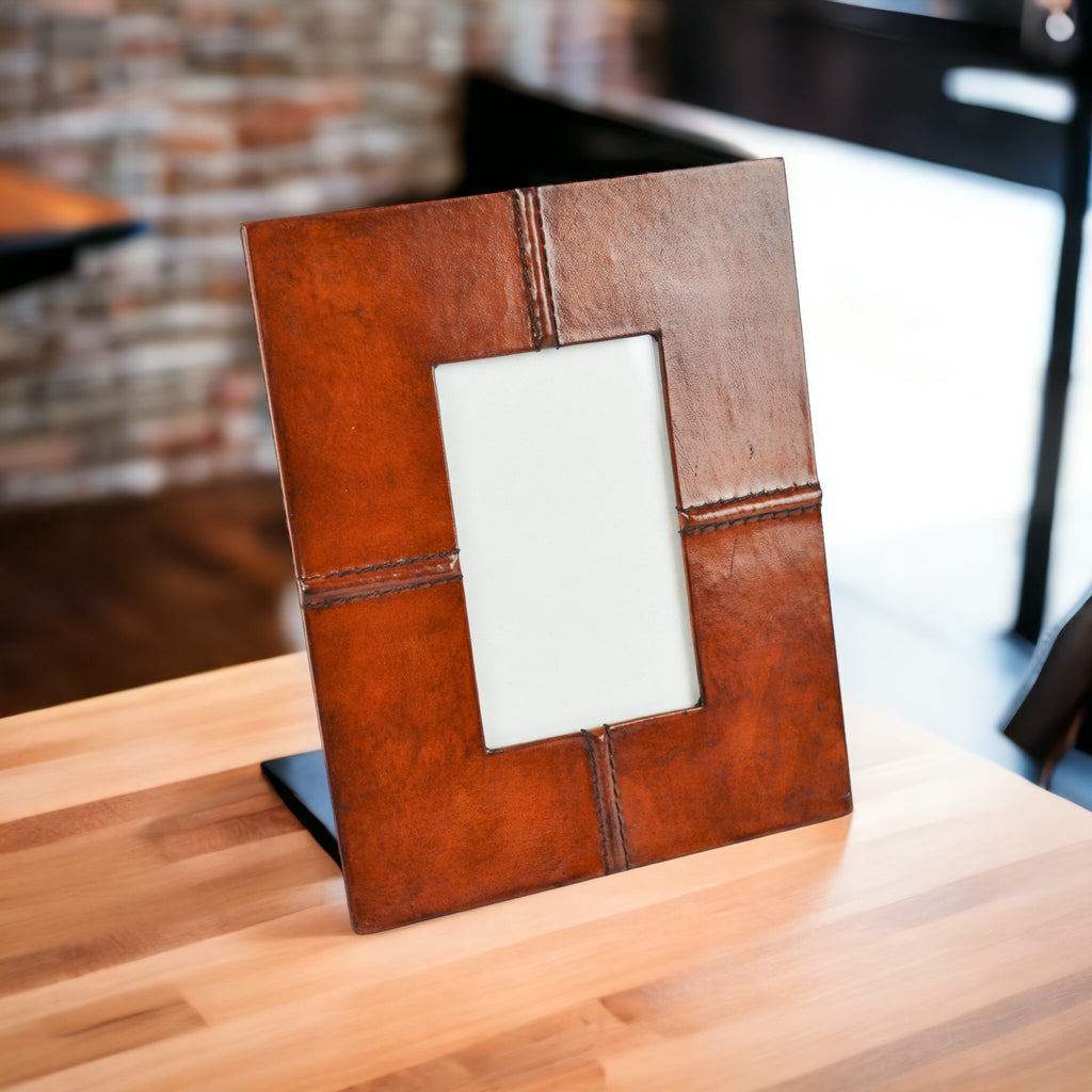 Tan Leather Photo Frame – Nutmeg Home